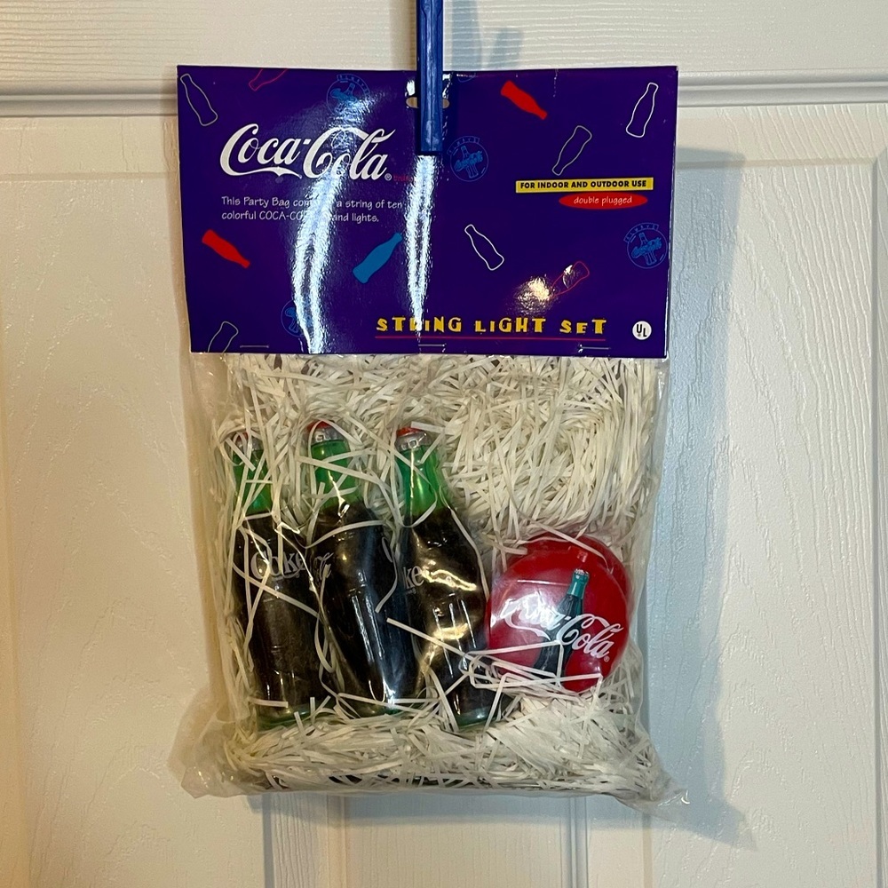 NWT 1999 Coca-Cola string lights (10pc) Brand new! Vintage pop art